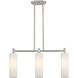 Downtown Urban Crown Point Island Light Ceiling Light in Satin Nickel, Matte White
