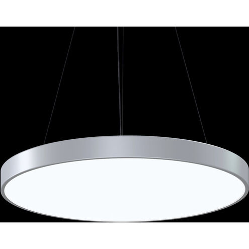 Pi LED 30 inch Bright Satin Aluminum Pendant Ceiling Light