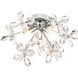 Adelle 3 Light 17 inch Chrome with Crystal Flush Mount Ceiling Light