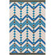Savannah 72 X 48 inch Blue and Blue Area Rug, Cotton