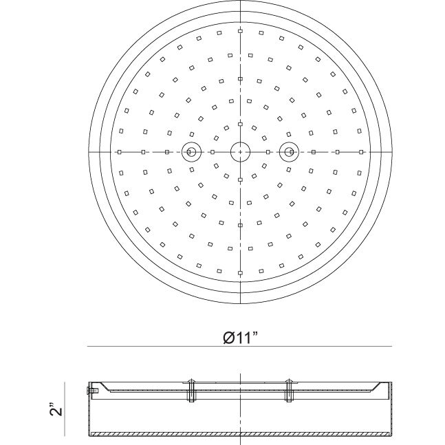 Plato LED 11 inch Black Flush Mount Ceiling Light