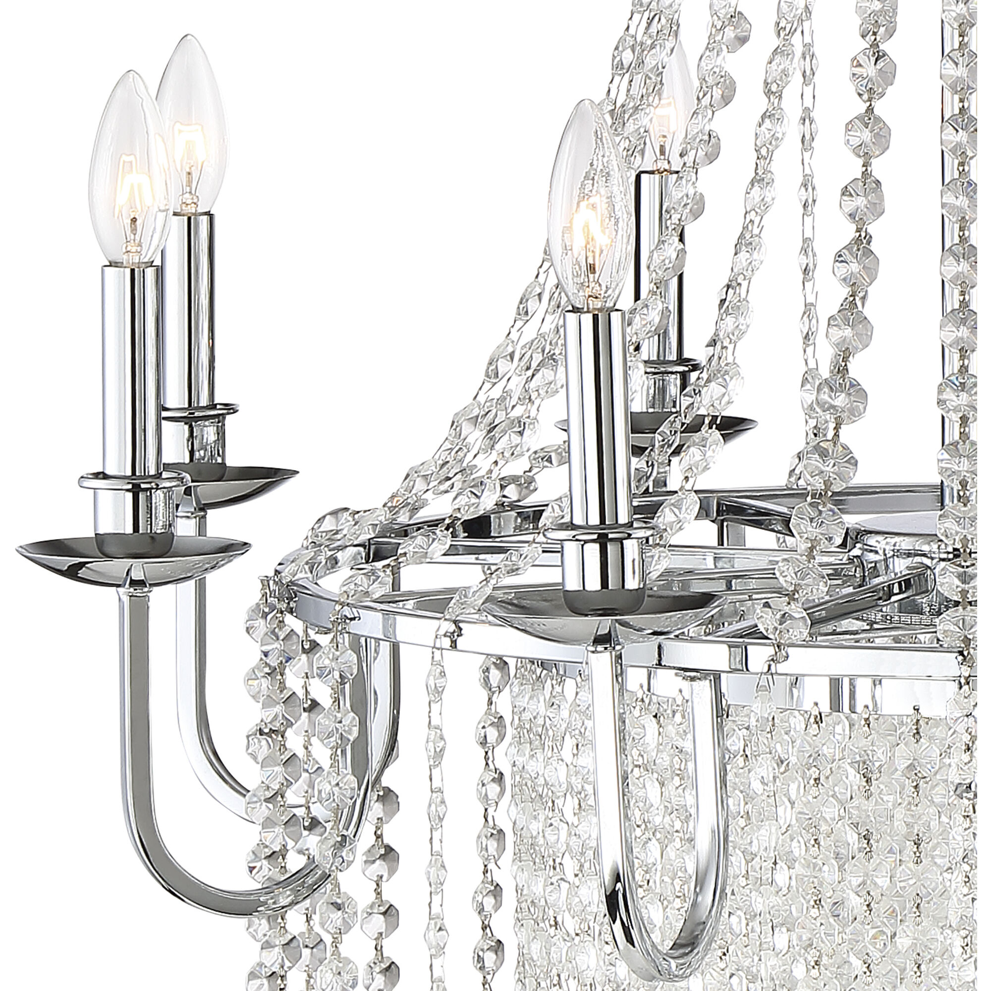 Maisie 8 Light 30 inch Chrome Chandelier Ceiling Light
