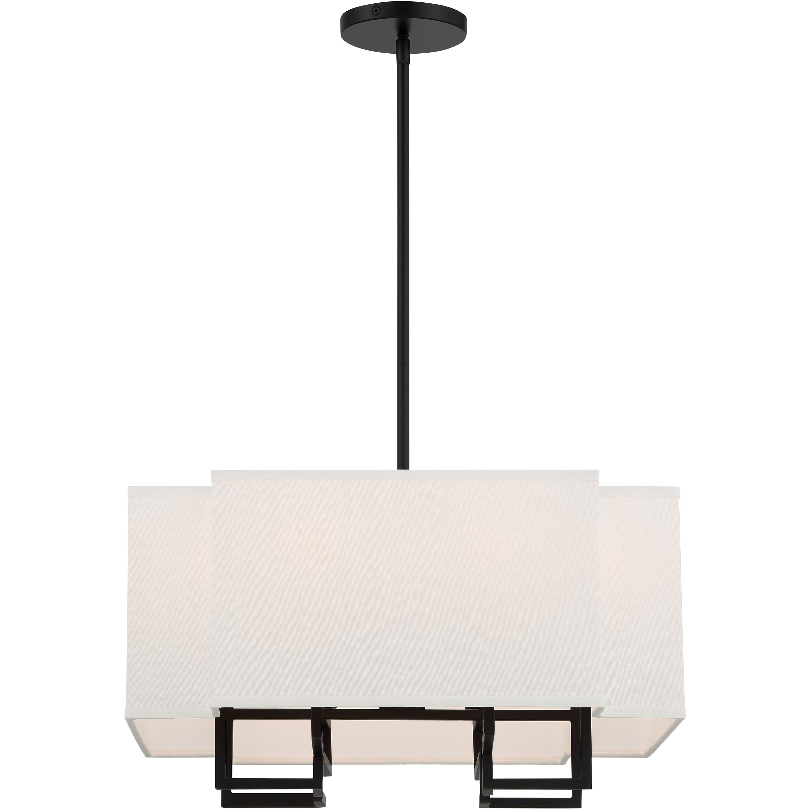 Upham Estates 8 Light 20 inch Coal /Polished Nickel Pendant Ceiling Light