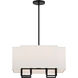 Upham Estates 8 Light 20 inch Coal /Polished Nickel Pendant Ceiling Light
