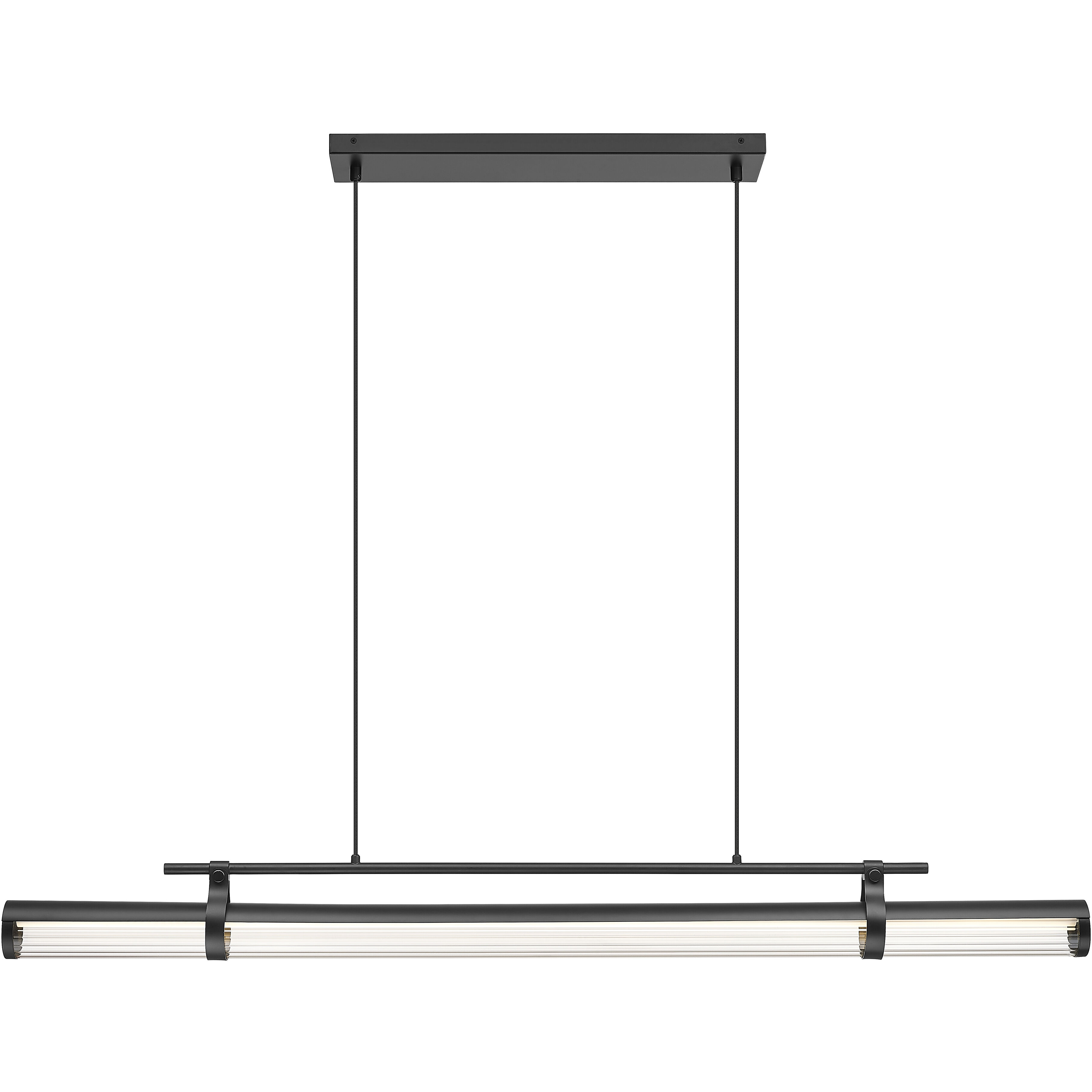 Benoit LED 56 inch Matte Black Billiard Light Ceiling Light