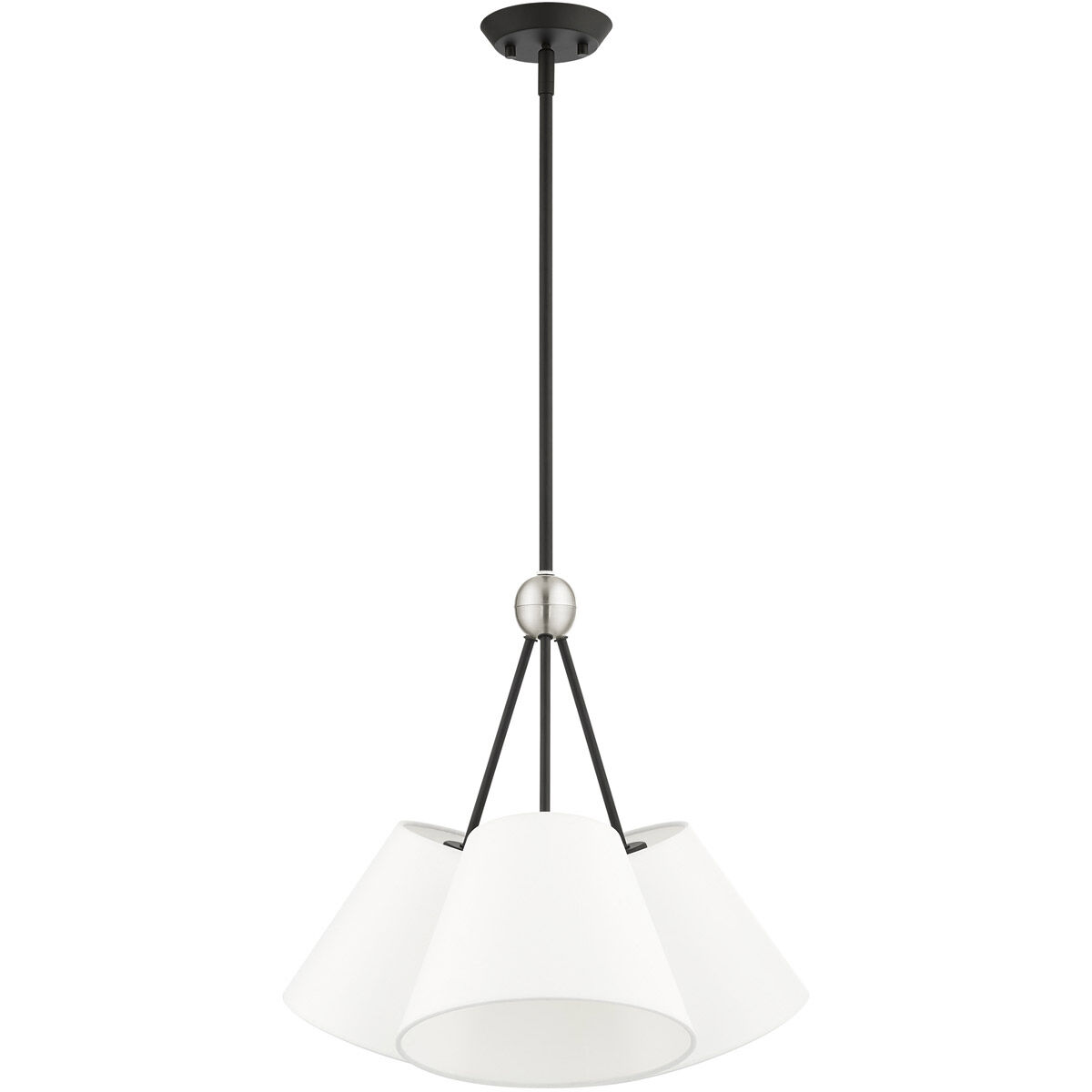 Prato 3 Light 21 inch Black Chandelier Ceiling Light