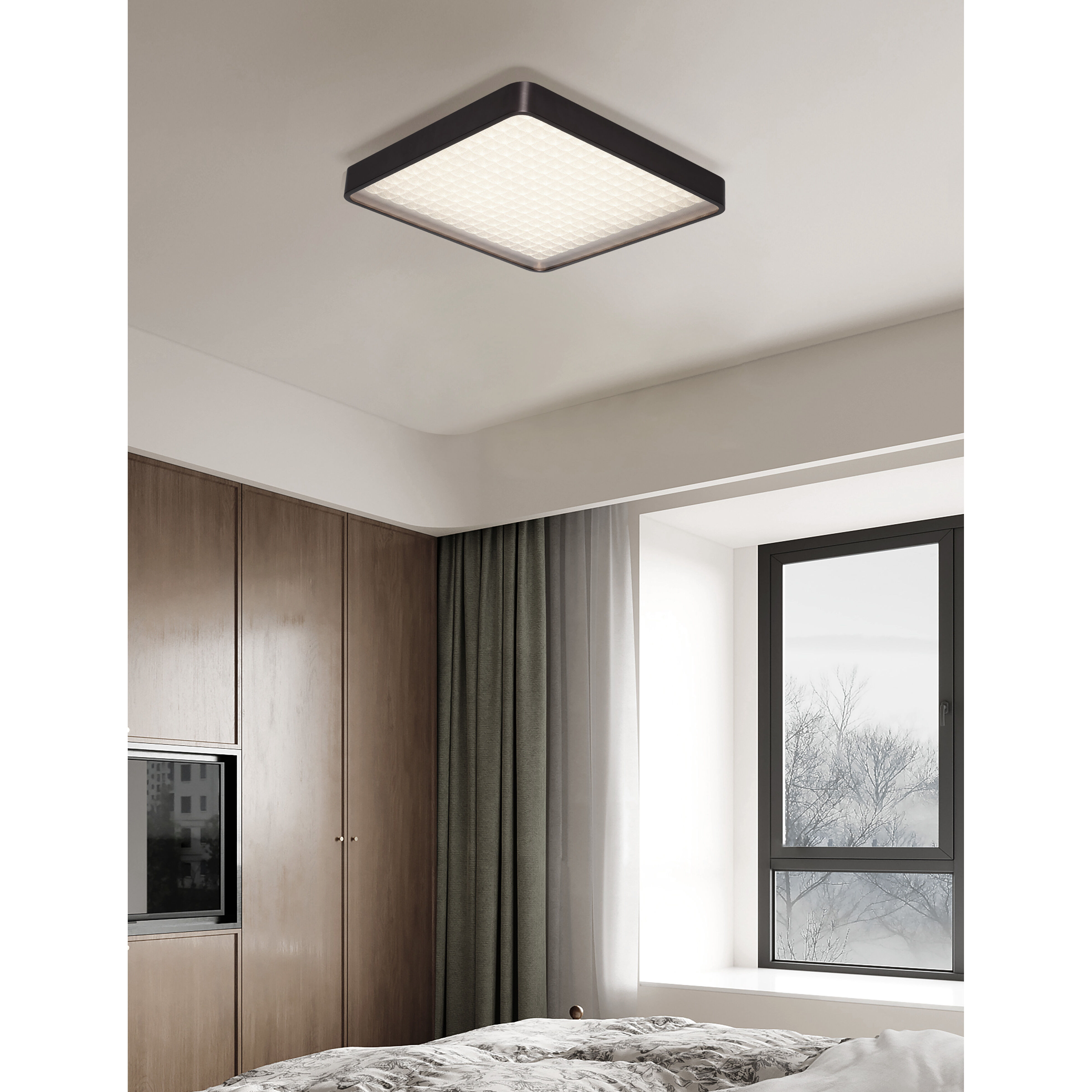 Mirage LED 17.7 inch Satin Dark Gray Flush Mount Ceiling Light