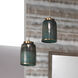 Vapor 1 Light 9 inch Aqua Metallic Glass Pendant Ceiling Light
