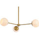 Briggs 3 Light 32 inch Brass Pendant Ceiling Light