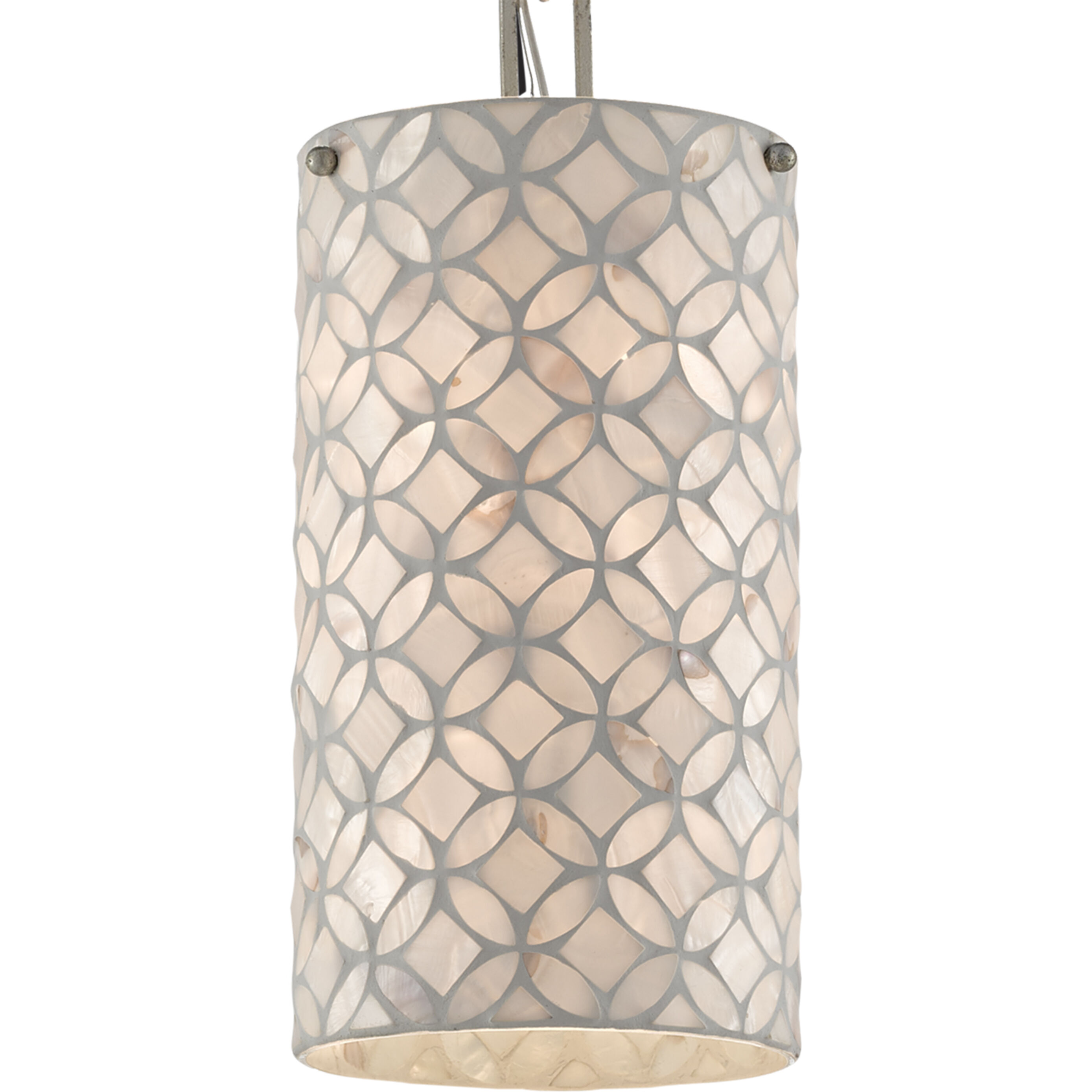 Ellison 1 Light 6.25 inch Pearl/Antique Silver Leaf Pendant Ceiling Light