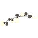 Sprig 5 Light 21 inch Dark Smoke Semi-Flush Ceiling Light in Opal