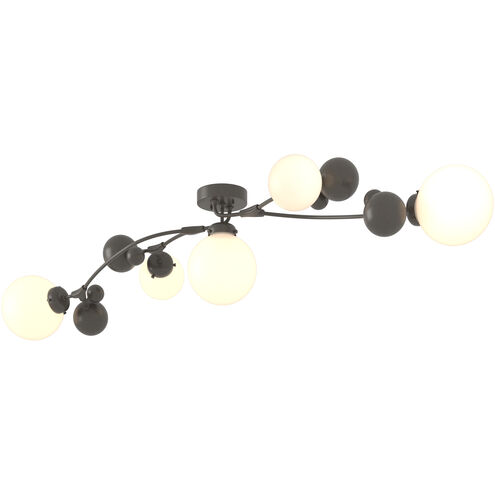 Sprig 5 Light 21 inch Dark Smoke Semi-Flush Ceiling Light in Opal