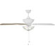 Modern 52 inch White with Walnut/Black Blades Outdoor Ceiling Fan