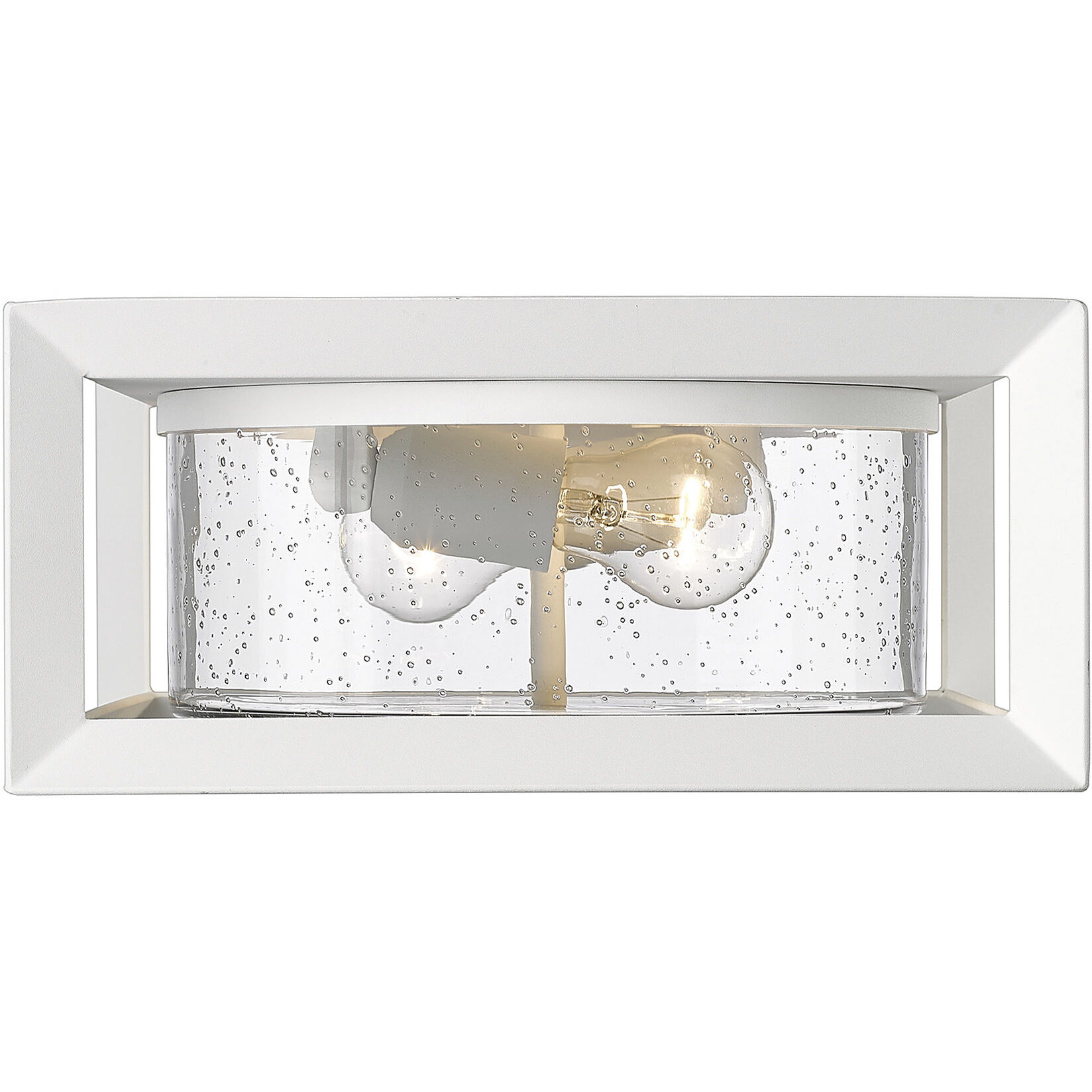 Smyth 2 Light 5.88 inch Natural White Outdoor Ceiling in Seeded Glass
