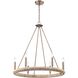 Cabana 6 Light 28 inch Lacquered Gold Chandelier Ceiling Light