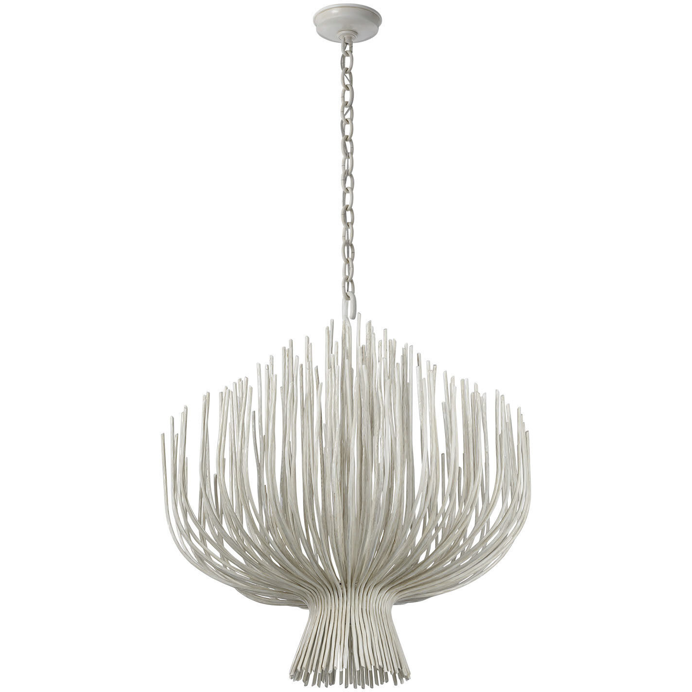 Chapman & Myers Astra LED 31.75 inch Waxed Plaster Sculpted Chandelier Ceiling Light