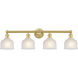 Dayton 4 Light 32.5 inch Satin Gold Bath Vanity Light Wall Light in White
