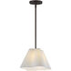 Saxon 1 Light 14 inch Oil Rubbed Bronze Single Pendant Ceiling Light
