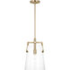 Drew & Jonathan Crofton 1 Light 10.25 inch Satin Brass Pendant Ceiling Light, Medium