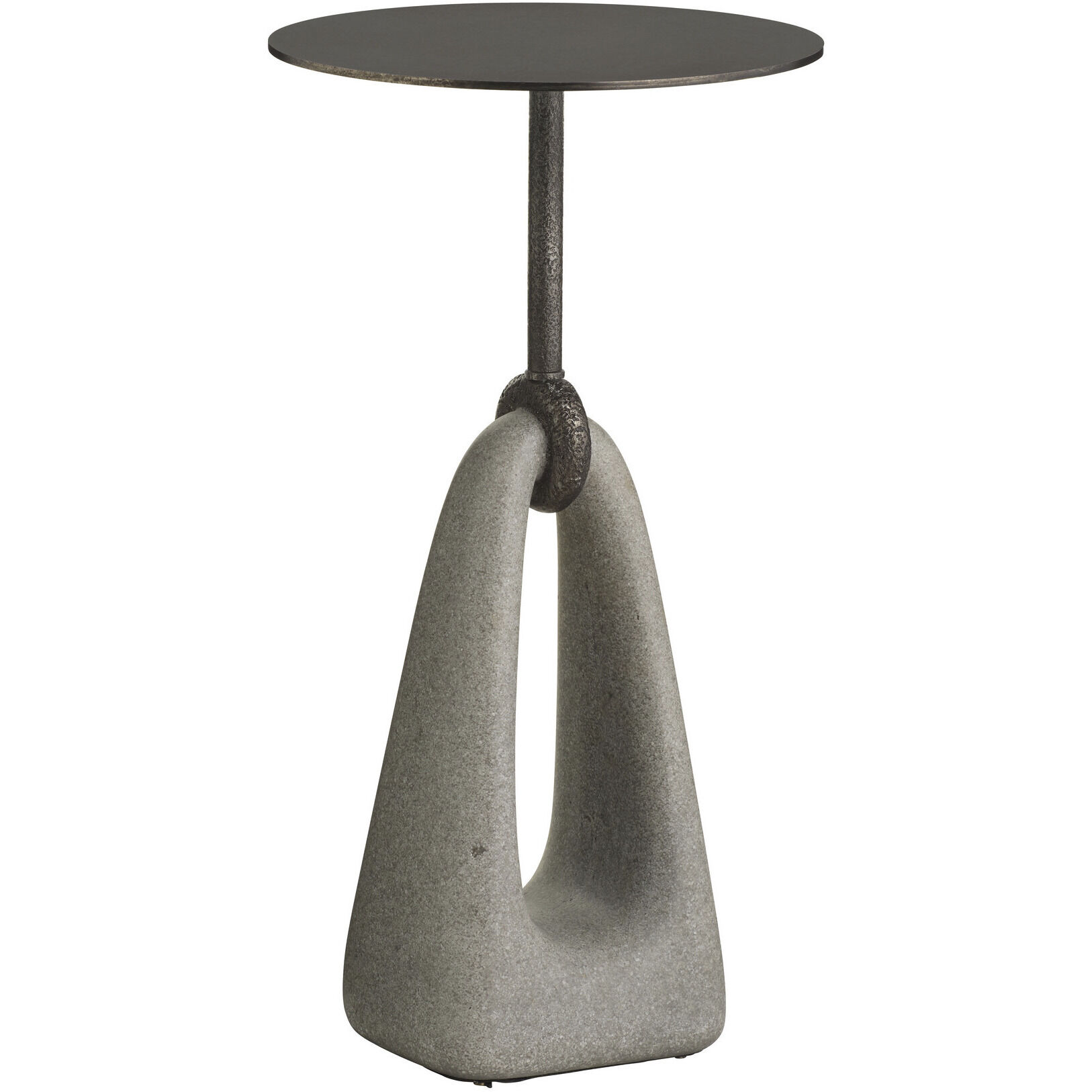 Miles 12 inch Vintage Bronze and Graphite Accent Table