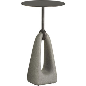 Miles 12 inch Vintage Bronze and Graphite Accent Table