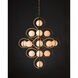 Storrs 14 Light 34 inch Contemporary Gold Leaf and Contemporary Gold Chandelier Ceiling Light