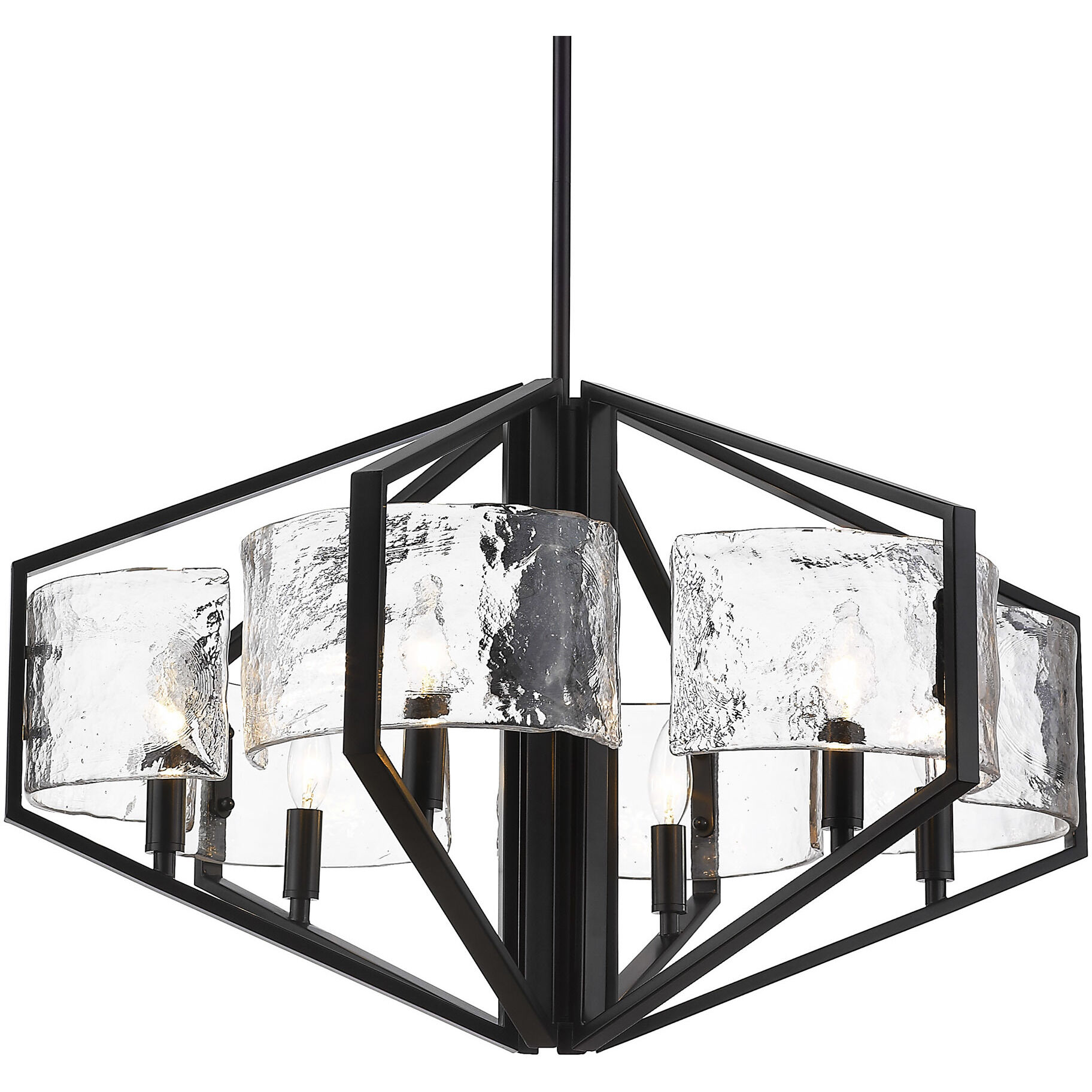 Varsha 27.5 inch 60.00 watt Matte Black Chandelier Ceiling Light