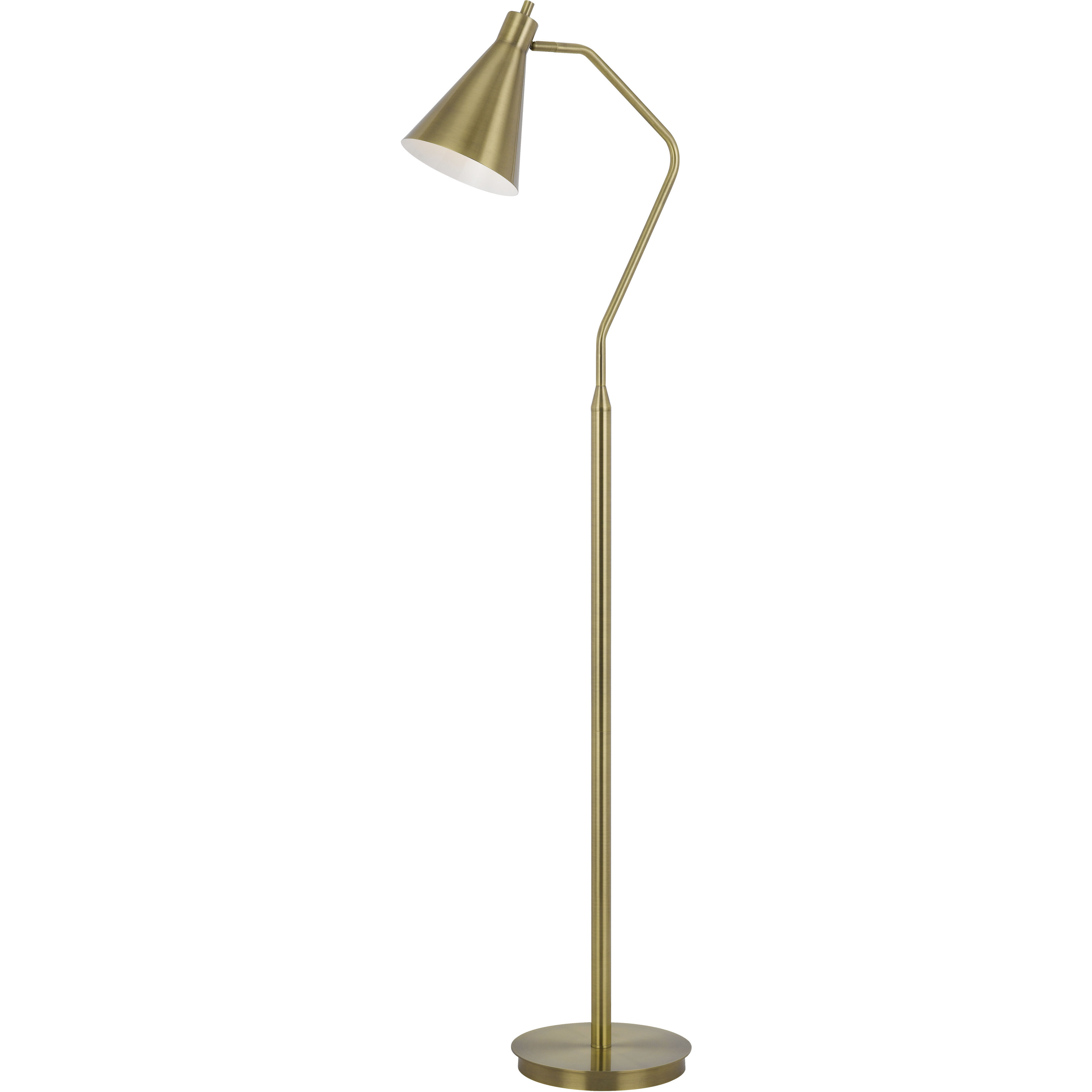 Capstone 63 inch 15.00 watt Antique Brass Floor Lamp Portable Light