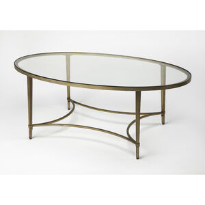 Butler Loft Monica Gold 50 X 30 inch Antique Gold Cocktail Table, Oval