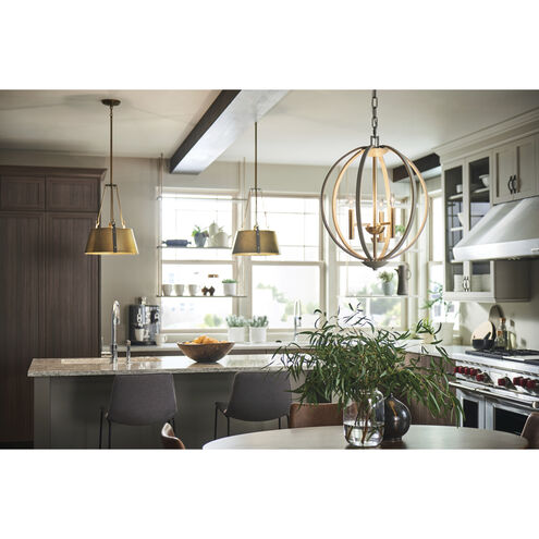 Cartwright 1 Light 15.25 inch Rustic Brass with Oil Rubbed Bronze Indoor Chandelier Ceiling Light