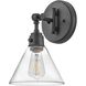Arti 1 Light 7.75 inch Black Indoor Wall Sconce Wall Light in Clear