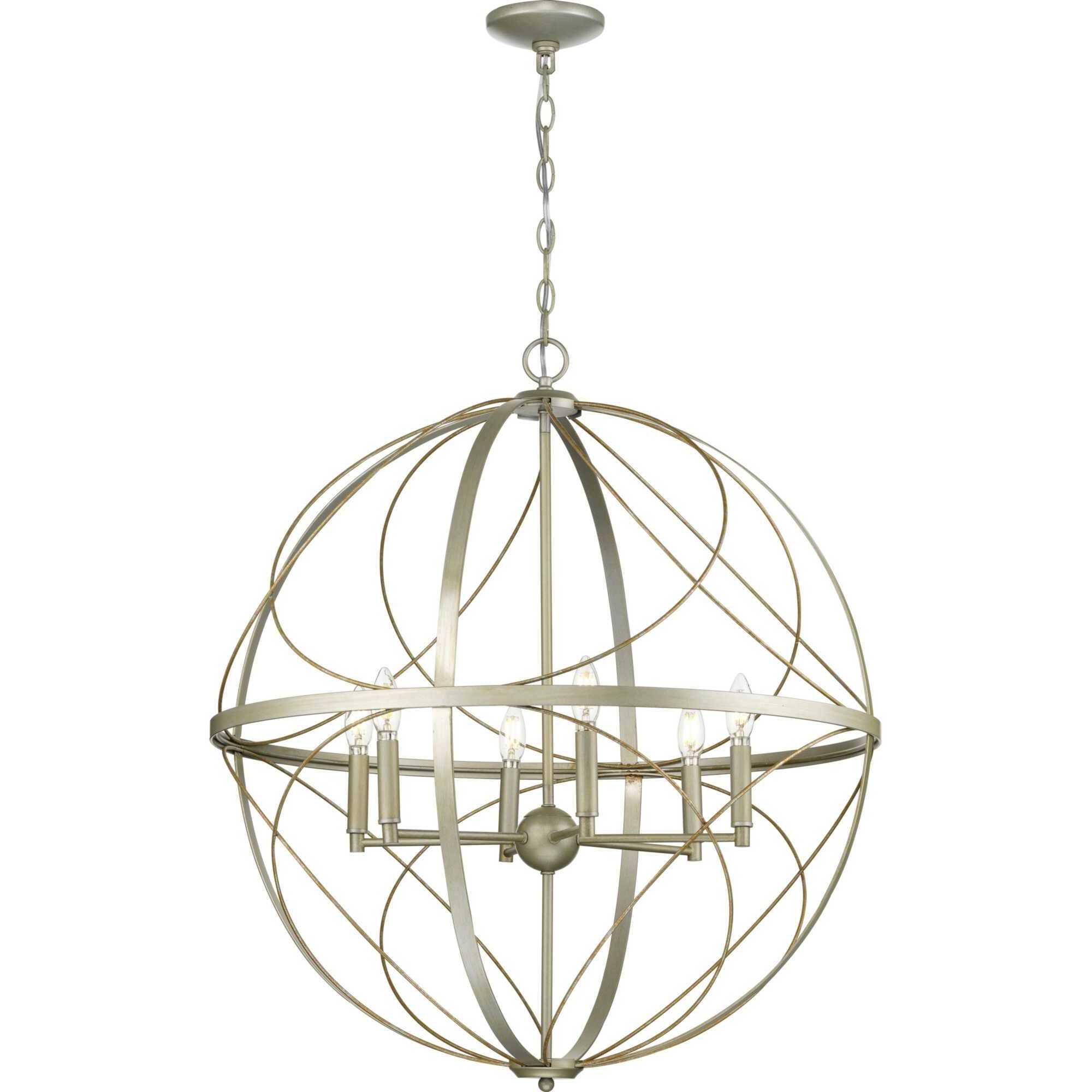 Brandywine 6 Light Silver Ridge Pendant Ceiling Light