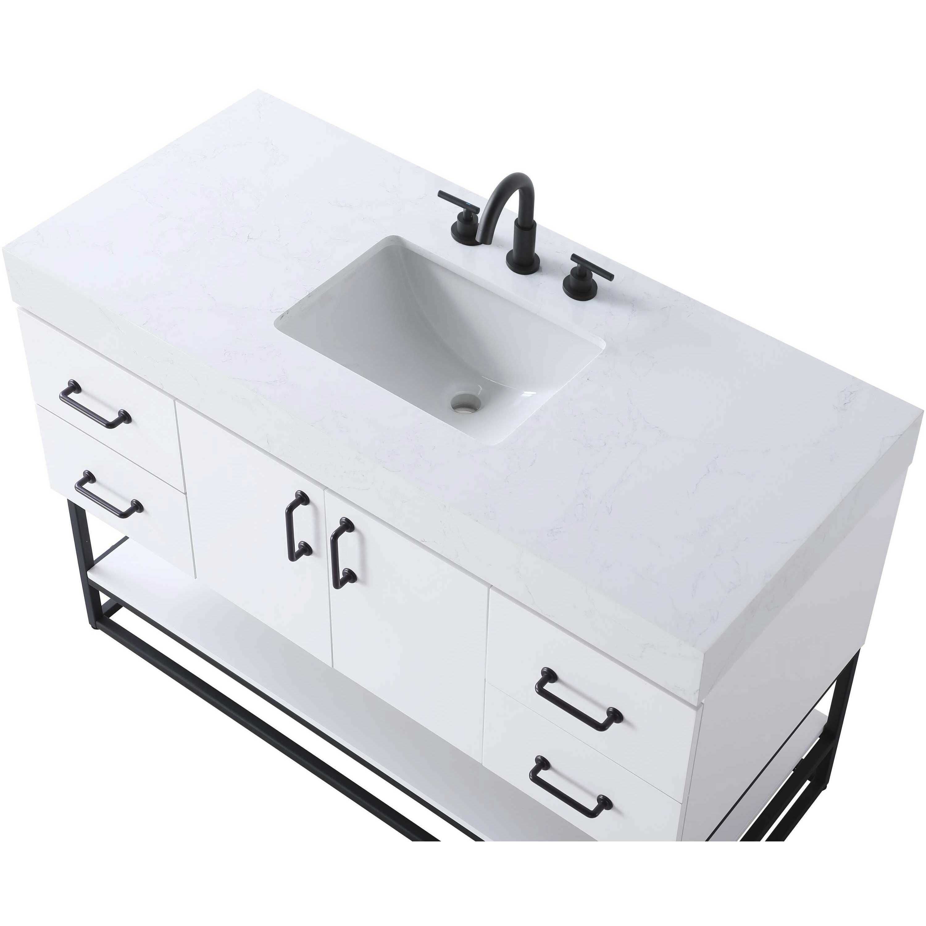 Caroline 48 X 34 inch White Bathroom Vanity Cabinet