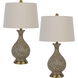 Orivesi 26 inch 150.00 watt Terra Cotta Table Lamp Portable Light, Gourd Style