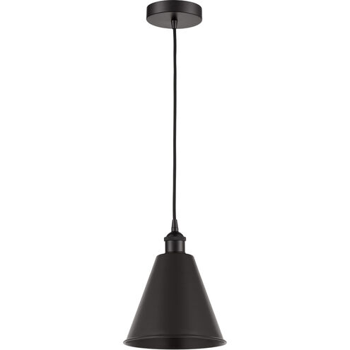Edison Cone LED 8 inch Matte Black Mini Pendant Ceiling Light