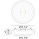 Milia LED 15.25 inch Matte White Flush Mount Ceiling Light