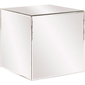Carter 16 inch Clear Mirrored Glass Side Table
