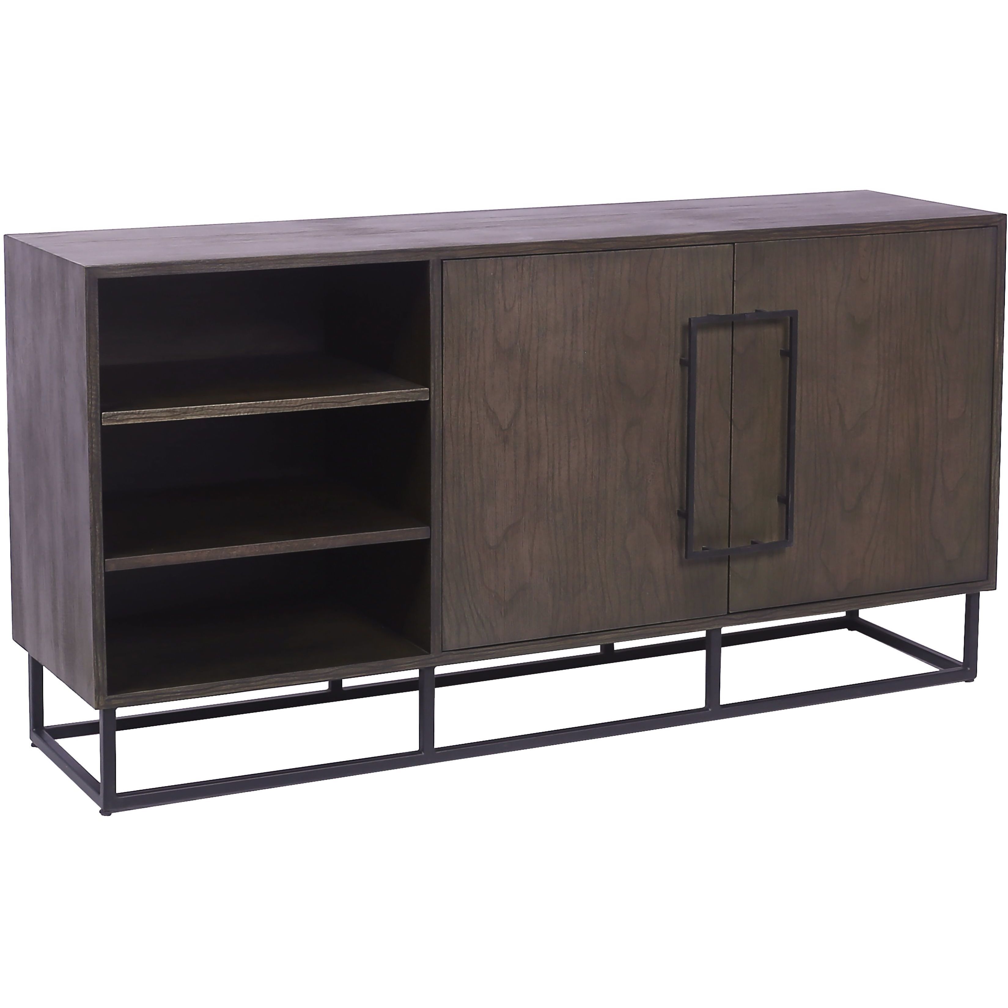 Seaton Espresso with Black Credenza