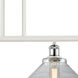 Ballston Orwell 4 Light 48 inch White and Polished Chrome Island Light Ceiling Light in Clear Glass, Ballston