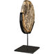 Wood Fossil Matte Black Base Decorative Object