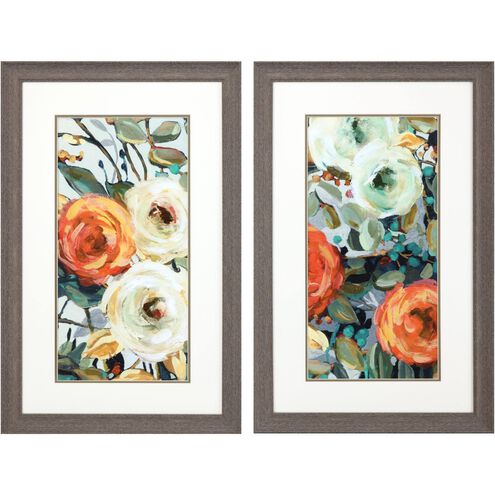 Florals Collection Green Framed Art