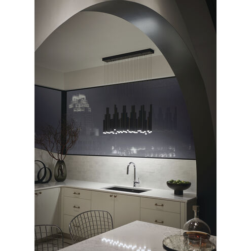 Soho LED 5 inch Black Chandelier Ceiling Light, Linear (Single)