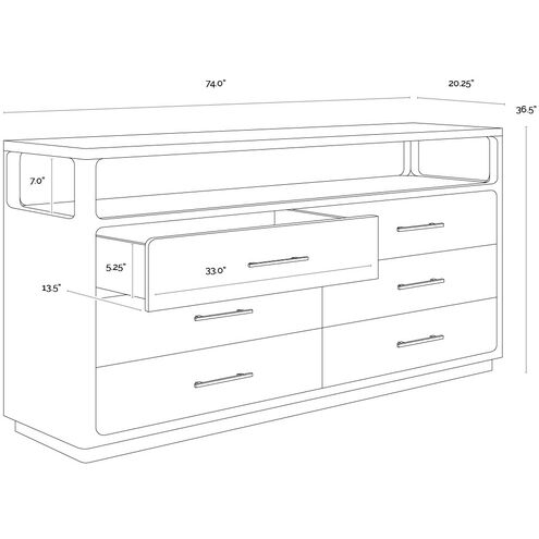 Danette Black Dresser