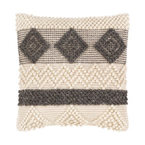 Hygge 20 X 20 inch Charcoal/Ivory/White Pillow Kit, Square