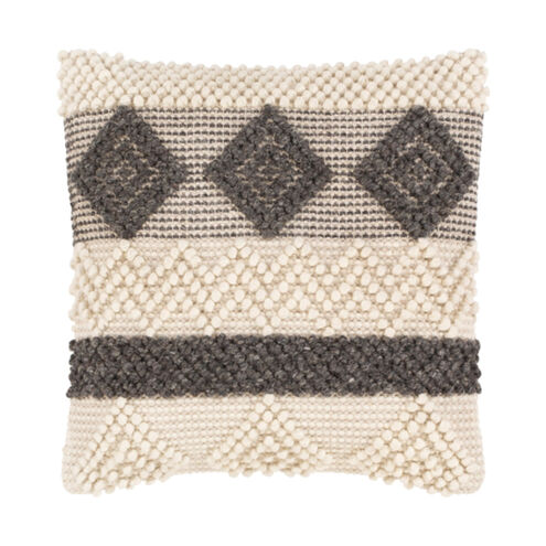 Hygge 20 X 20 inch Charcoal/Ivory/White Pillow Kit, Square