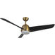Thalia 54 inch Brushed Gold and Matte Black Ceiling Fan
