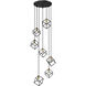 Vertical 7 Light 23.5 inch Bronze and Olde Brass Chandelier Ceiling Light