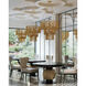 Mantra 7 Light 30 inch Gold Leaf Chandelier Ceiling Light