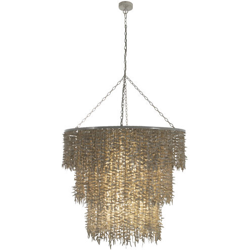 Victoria 7 Light 44.25 inch Winter White / Natural Chandelier Ceiling Light