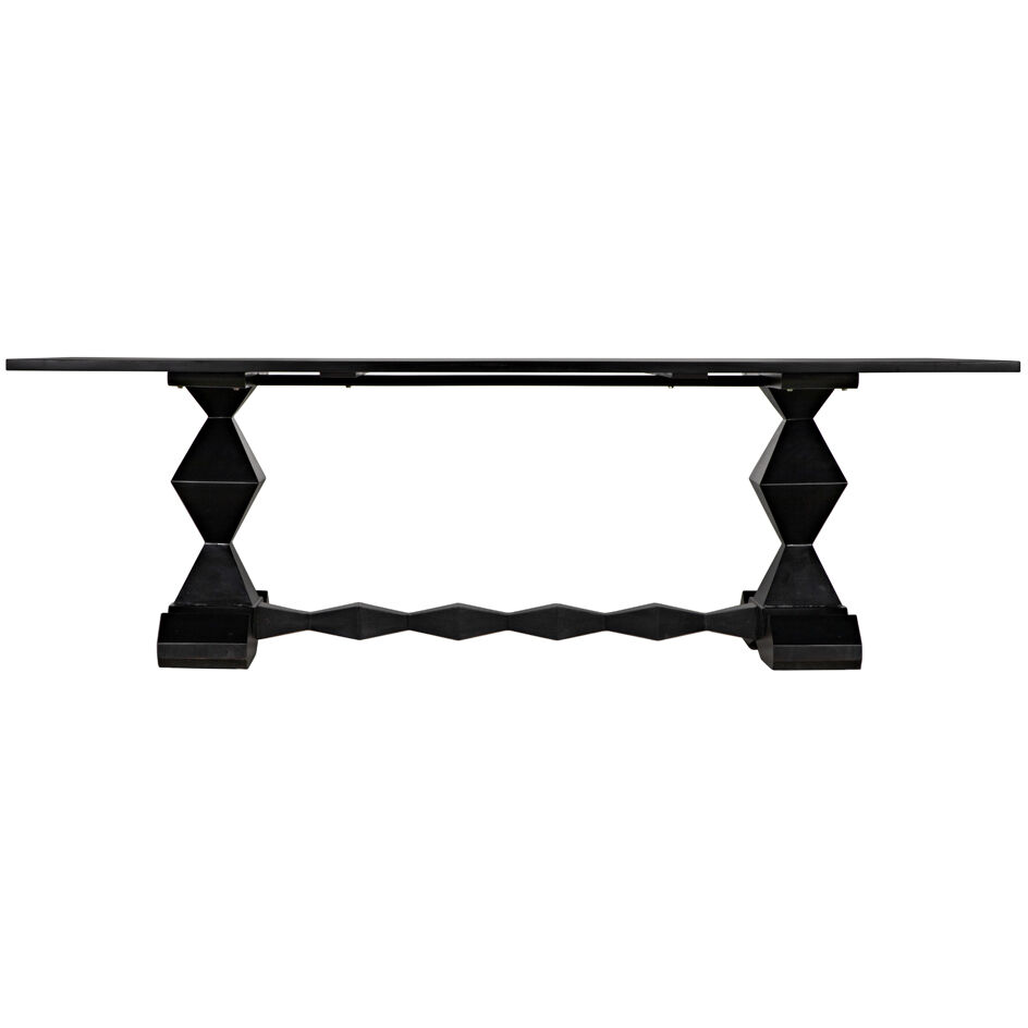 Madeira 96 X 40 inch Hand Rubbed Black Dining Table